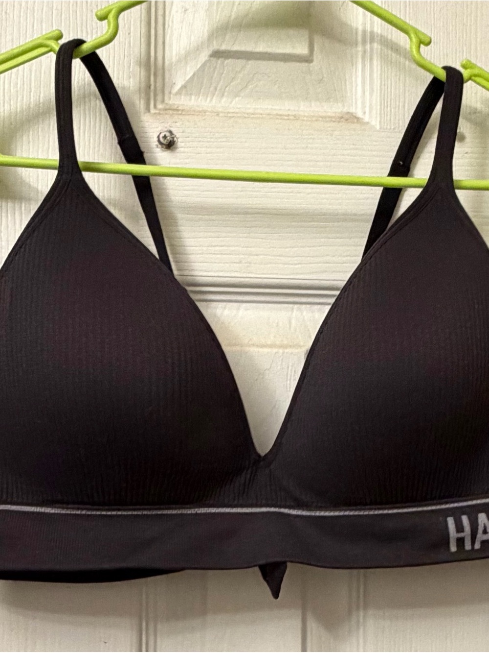 Hanes Black Wireless Light-Cup Comfort Bra